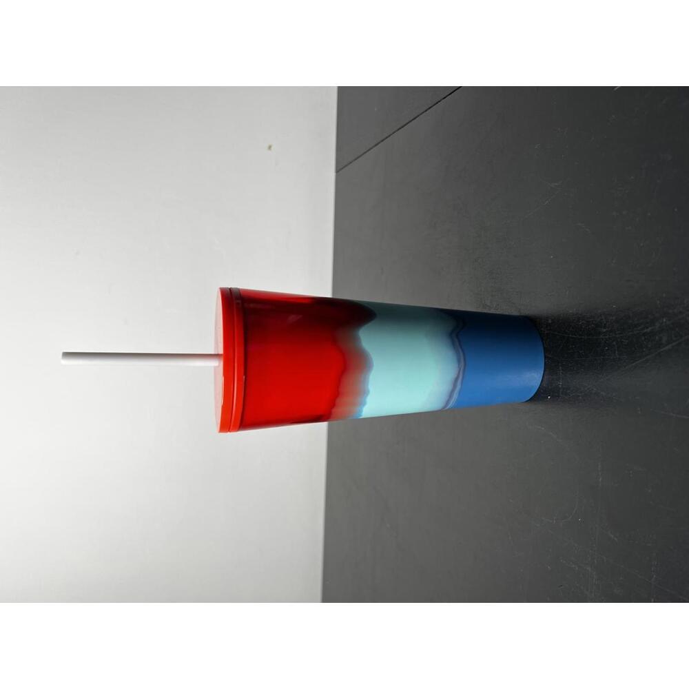 Starbucks Summer 2021 Color Wave Trio Red Blue Aqua Tumbler Cold‎ Cup 24oz